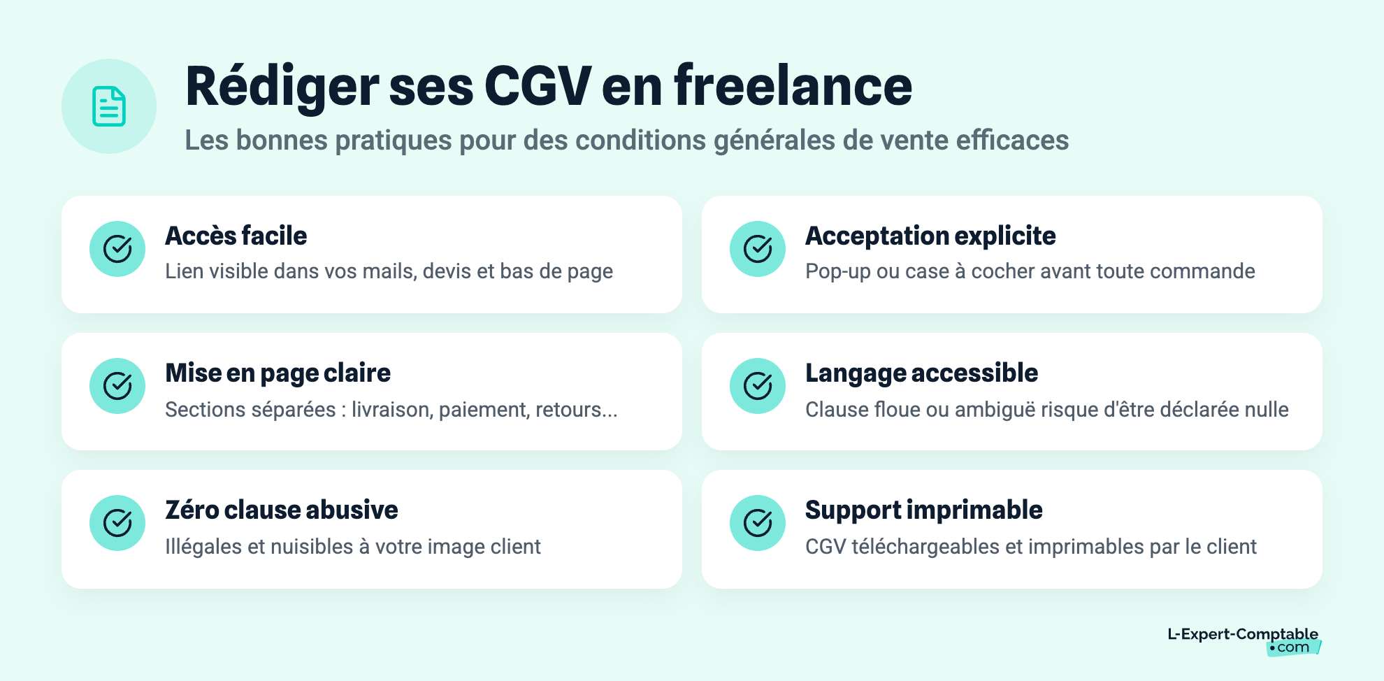 Rédiger ses CGV en freelance